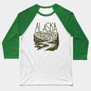 Alaska Landscape Baseball T-Shirt